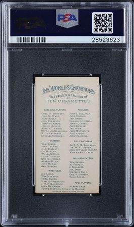 Lot #9015  N28 Allen & Ginter Charles Comiskey PSA EX 5 - Image 2