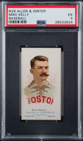 Lot #9016  N28 Allen & Ginter Mike Kelly PSA EX 5 - Image 1