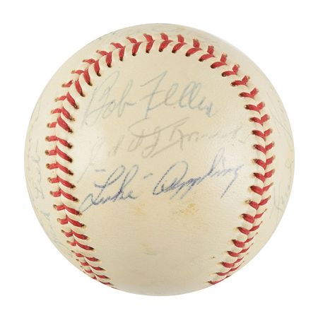 Lot #9240  Baseball Legends Signed Baseball - Image 5