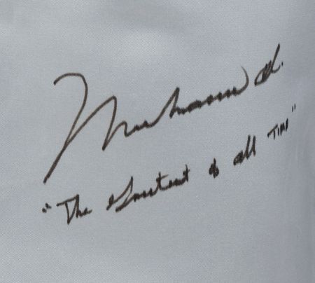 Lot #9459 Muhammad Ali Signed Boxing Trunks - Image 2