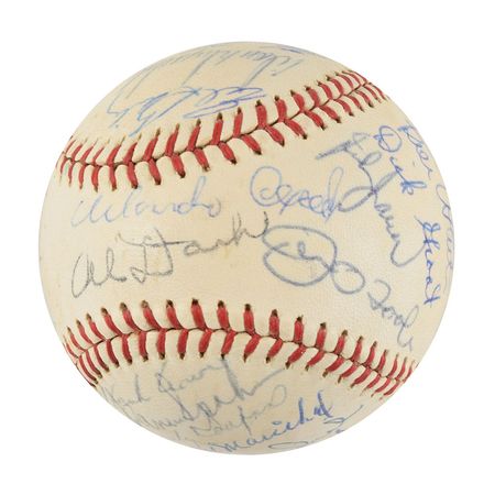 Lot #9294  National League All-Star Team 1963 Signed Baseball - Image 1
