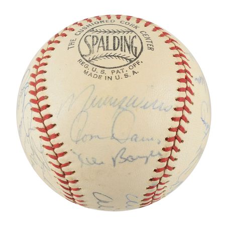 Lot #9294  National League All-Star Team 1963 Signed Baseball - Image 3