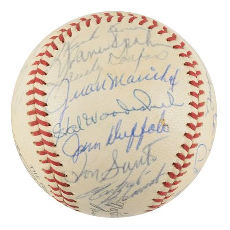 Lot #9294  National League All-Star Team 1963 Signed Baseball - Image 4