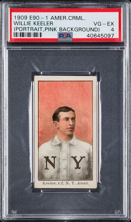 Lot #9024  1909 E90-1 American Caramel Willie Keeler  PSA VG-EX 4 - Image 1