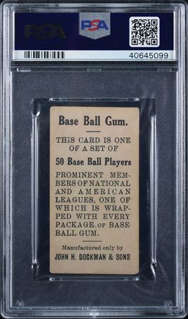 Lot #9027  1909 E92 Dockman & Sons Sam Crawford PSA VG 3 - Image 2