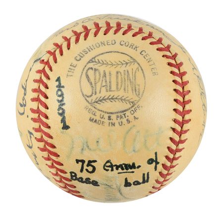 Lot #9237  Baseball Hall of Famers Signed Baseball - Image 1