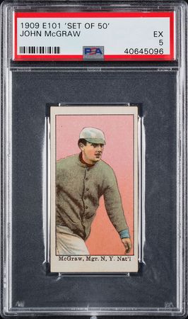 Lot #9022  1909 E101 John McGraw PSA EX 5 - Image 1