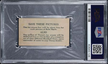 Lot #9082  1928 Tharp's Ice Cream #20 George Kelly PSA VG-EX 4 - Image 2