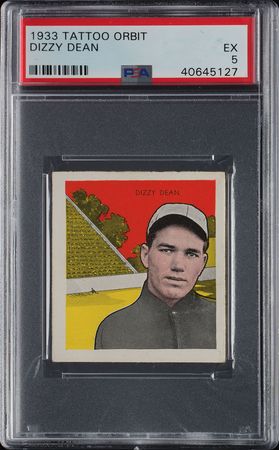 Lot #9105  1933 Tattoo Orbit Dizzy Dean PSA EX 5 - Image 1