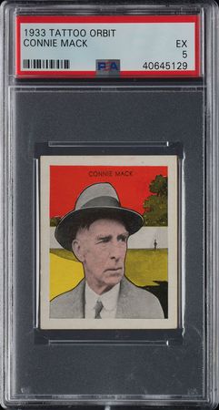 Lot #9103  1933 Tattoo Orbit Connie Mack PSA EX 5 - Image 1