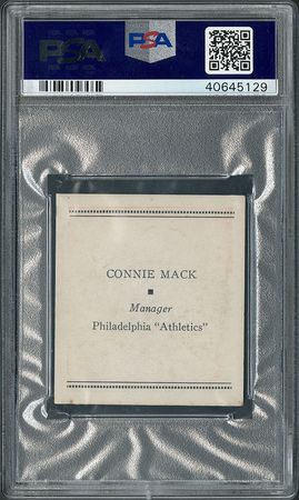 Lot #9103  1933 Tattoo Orbit Connie Mack PSA EX 5 - Image 3