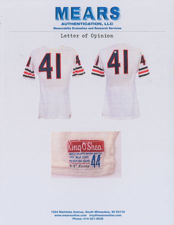 Lot #9435 1966-1968 Brian Piccolo Game-Worn Chicago Bears Road Jersey MEARS A8 - Image 5