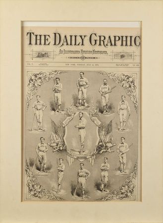Lot #9374  1874 Cap Anson Newspaper Front Page - Image 1