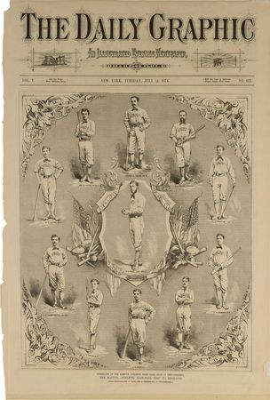 Lot #9374  1874 Cap Anson Newspaper Front Page - Image 2