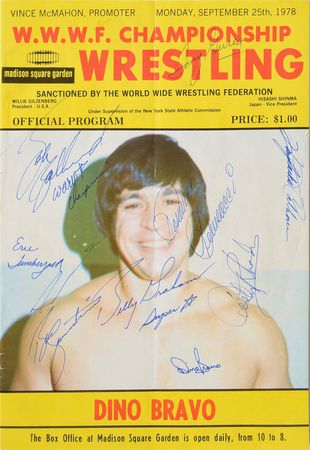 Lot #9499  World Wide Wrestling Federation Signed Program - Image 1