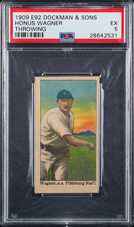 Lot #9026  1909 E92 Dockman & Sons Honus Wagner PSA EX 5 - Image 1