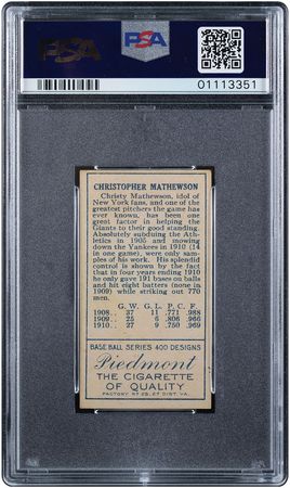 Lot #9031  T205 Gold Border Christy Mathewson PSA EX-MT 6 - Image 2