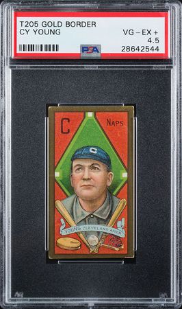 Lot #9032  T205 Gold Border Cy Young PSA VG-EX+ 4.5 - Image 1