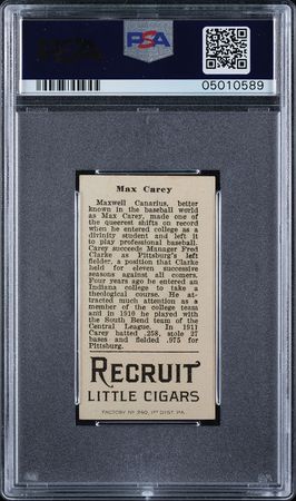 Lot #9056  T207 Brown Background Max Carey PSA NM 7 - Image 2