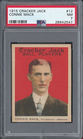 Lot #9060  1915 Cracker Jack #12 Connie Mack PSA NM 7 - Image 4