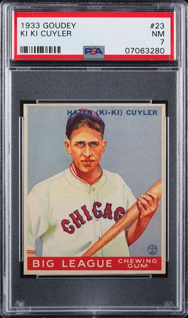 Lot #9095  1933 Goudey #23 Kiki Cuyler PSA NM 7 - Image 1