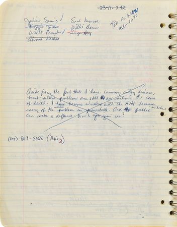 Lot #9488 Arthur Ashe's Contacts Notebook - Image 1