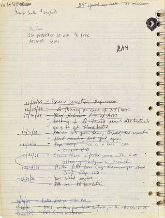 Lot #9488 Arthur Ashe's Contacts Notebook - Image 2
