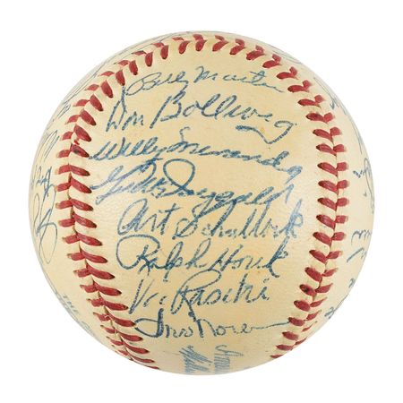 Lot #9305  NY Yankees 1953 Team-Signed Baseball - Image 4