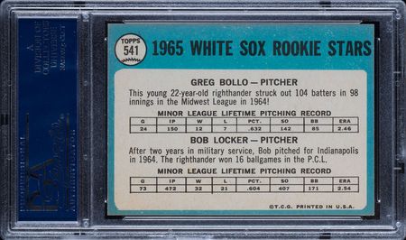 Lot #9142  1965 Topps #541 White Sox Rookies PSA GEM MINT 10 - Image 2