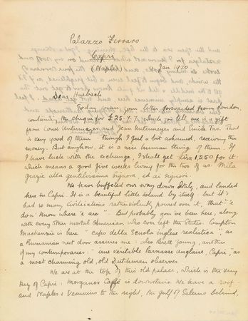 Lot #592 D. H. Lawrence: ?The past is simply immense here, and not yet dead? - Image 1