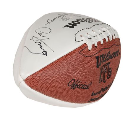 Lot #1002 Football Hall of Famers Football - Image 2