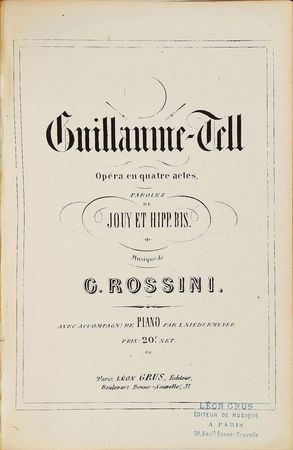 Lot #497 Gioacchino Rossini: Lengthily inscribed score for William Tell - Image 5