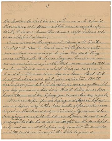 Lot #403 Bartolomeo Vanzetti: Vanzetti awaits his fate: 