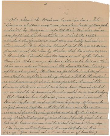Lot #403 Bartolomeo Vanzetti: Vanzetti awaits his fate: 