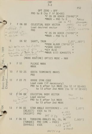 Lot #177 Apollo 9 Flown Command Module Checklist: Checklist flown on Apollo 9, heavily annotated by CMP Scott - Image 4
