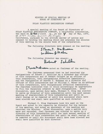 Lot #856 Steve McQueen Signed Document - Image 1