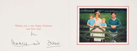 Lot #388 Princess Diana and Prince Charles Card - Image 1