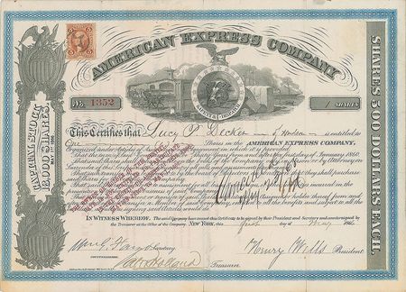 Lot #355 Henry Wells and William Fargo Signed Document - Image 1