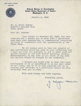 Lot #429 J. Edgar Hoover Letters - Image 3