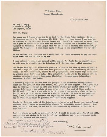 Lot #409 Richard E. Byrd Letters - Image 1