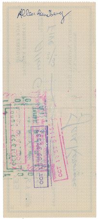 Lot #589 Jack Kerouac and Allen Ginsberg: Beat Generation royalty?a check from Kerouac to Ginsberg - Image 2