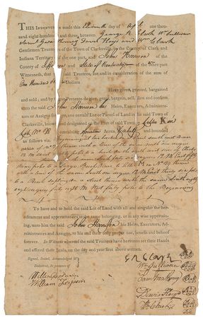 Lot #396 William Clark: One year before the Lewis and Clark Expedition - Image 1