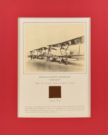 Lot #505 Smithsonian Airplane Relics: Complete collection of Smithsonian fabric relics, including Earhart’s Lockheed Vega and a Wright Vin Fiz - Image 1