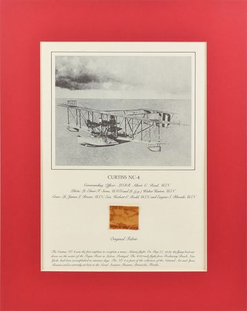 Lot #505 Smithsonian Airplane Relics: Complete collection of Smithsonian fabric relics, including Earhart’s Lockheed Vega and a Wright Vin Fiz - Image 2
