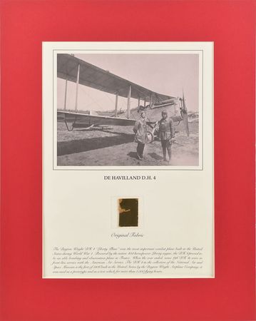 Lot #505 Smithsonian Airplane Relics: Complete collection of Smithsonian fabric relics, including Earhart’s Lockheed Vega and a Wright Vin Fiz - Image 7