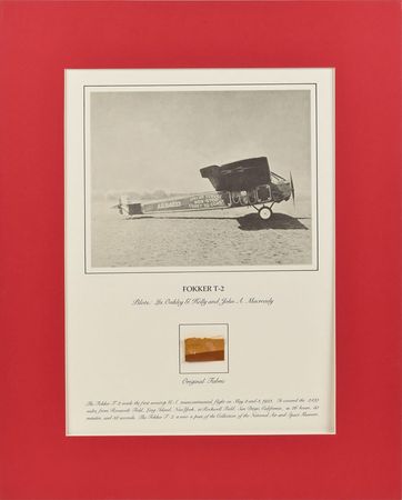 Lot #505 Smithsonian Airplane Relics: Complete collection of Smithsonian fabric relics, including Earhart’s Lockheed Vega and a Wright Vin Fiz - Image 8