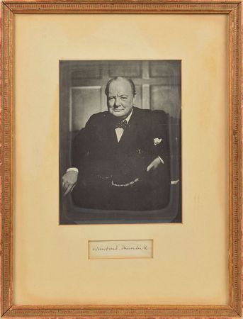 Lot #371 Winston Churchill Signature - Image 1