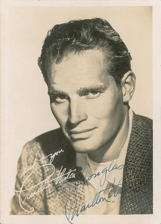 Lot #906 Charlton Heston Signed Photograph - Image 1