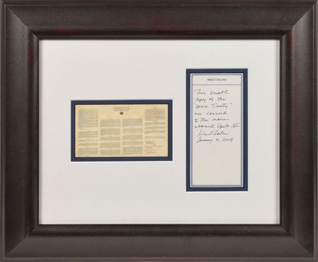 Lot #178 Apollo 11: 'Outer Space Treaty' flown to the moon aboard the Apollo 11 mission - Image 1