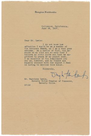 Lot #895 Douglas Fairbanks, Sr and Mary Pickford Letters - Image 2